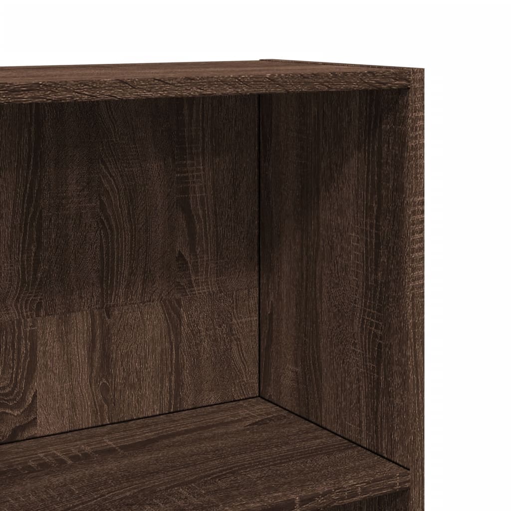 vidaXL Βιβλιοθήκη Καφέ Δρυς 40x24x176 εκ. από Επεξεργασμένο Ξύλο