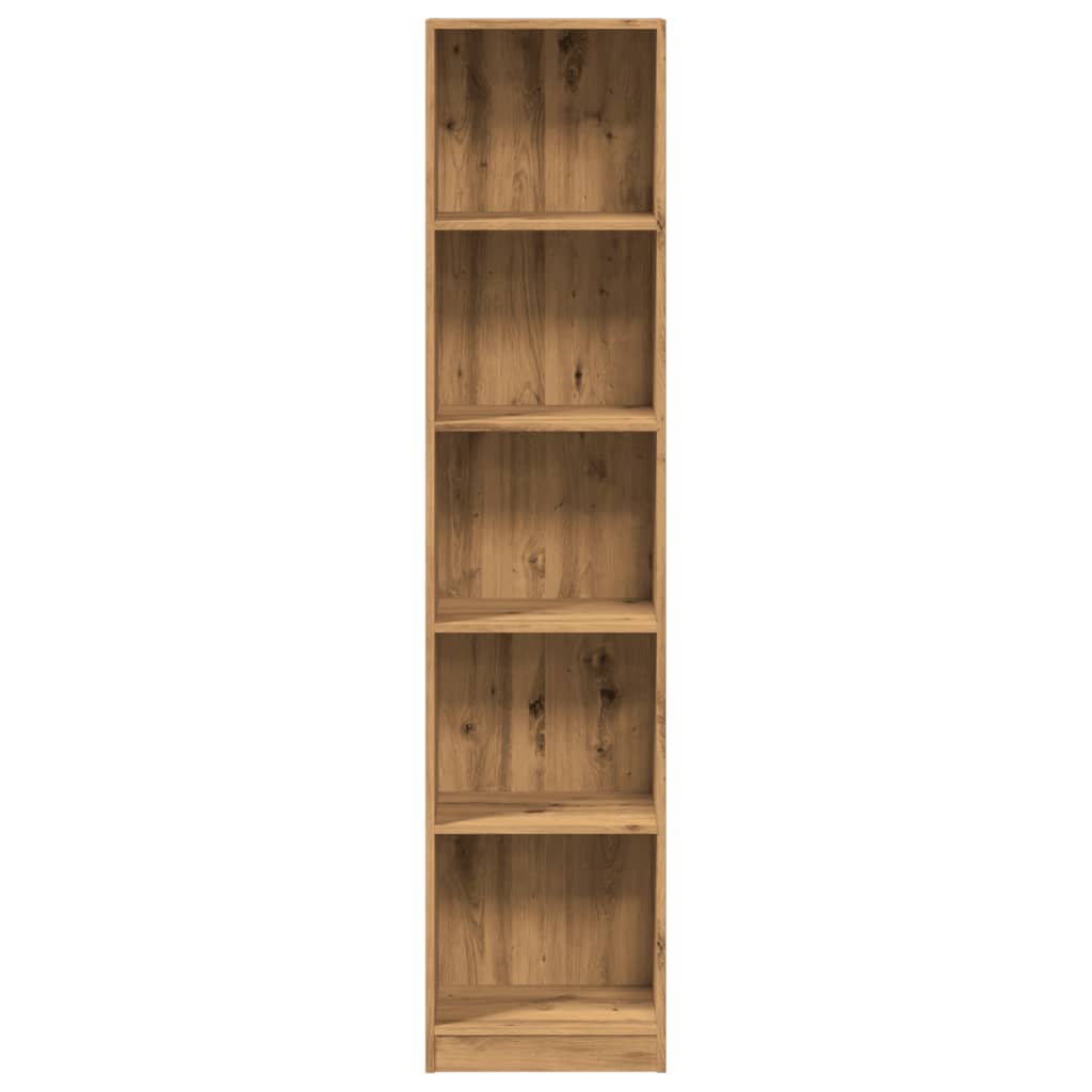 vidaXL Βιβλιοθήκη Αρτισιανή Δρυς 40x24x176 εκ. από Επεξεργασμένο Ξύλο