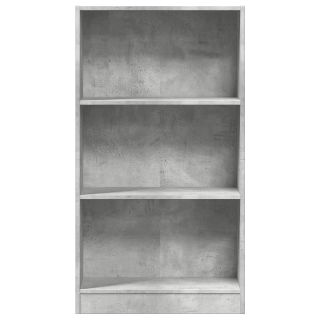 vidaXL Βιβλιοθήκη Γκρι Σκυροδέματος 60x24x109 εκ. Επεξεργ. Ξύλο