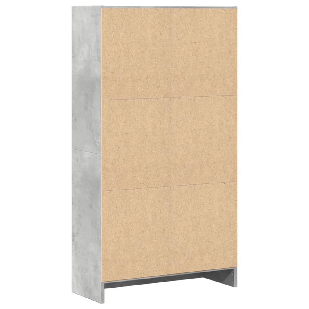 vidaXL Βιβλιοθήκη Γκρι Σκυροδέματος 60x24x109 εκ. Επεξεργ. Ξύλο