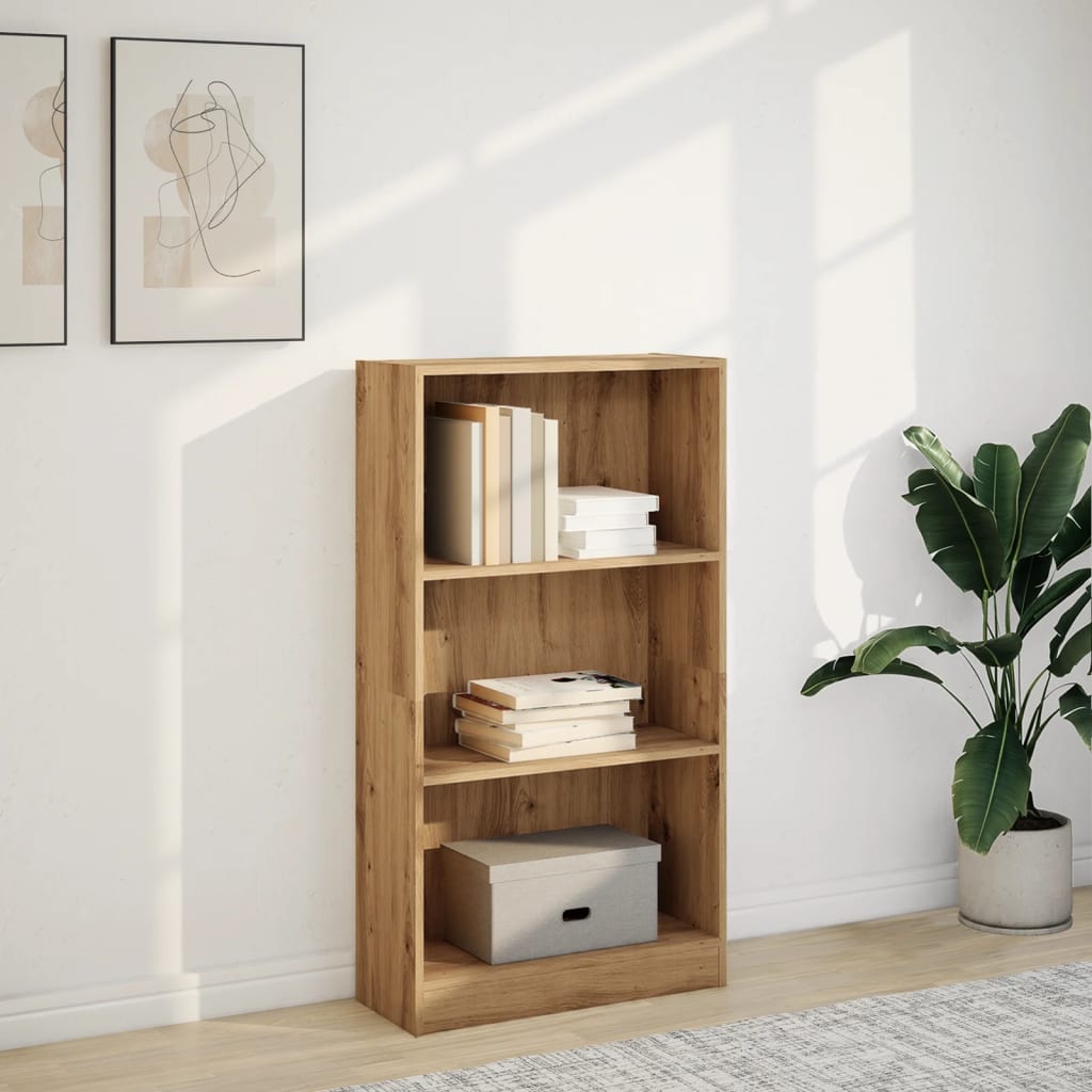 vidaXL Βιβλιοθήκη Αρτισιανή Δρυς 60x24x109 εκ. από Επεξεργασμένο Ξύλο