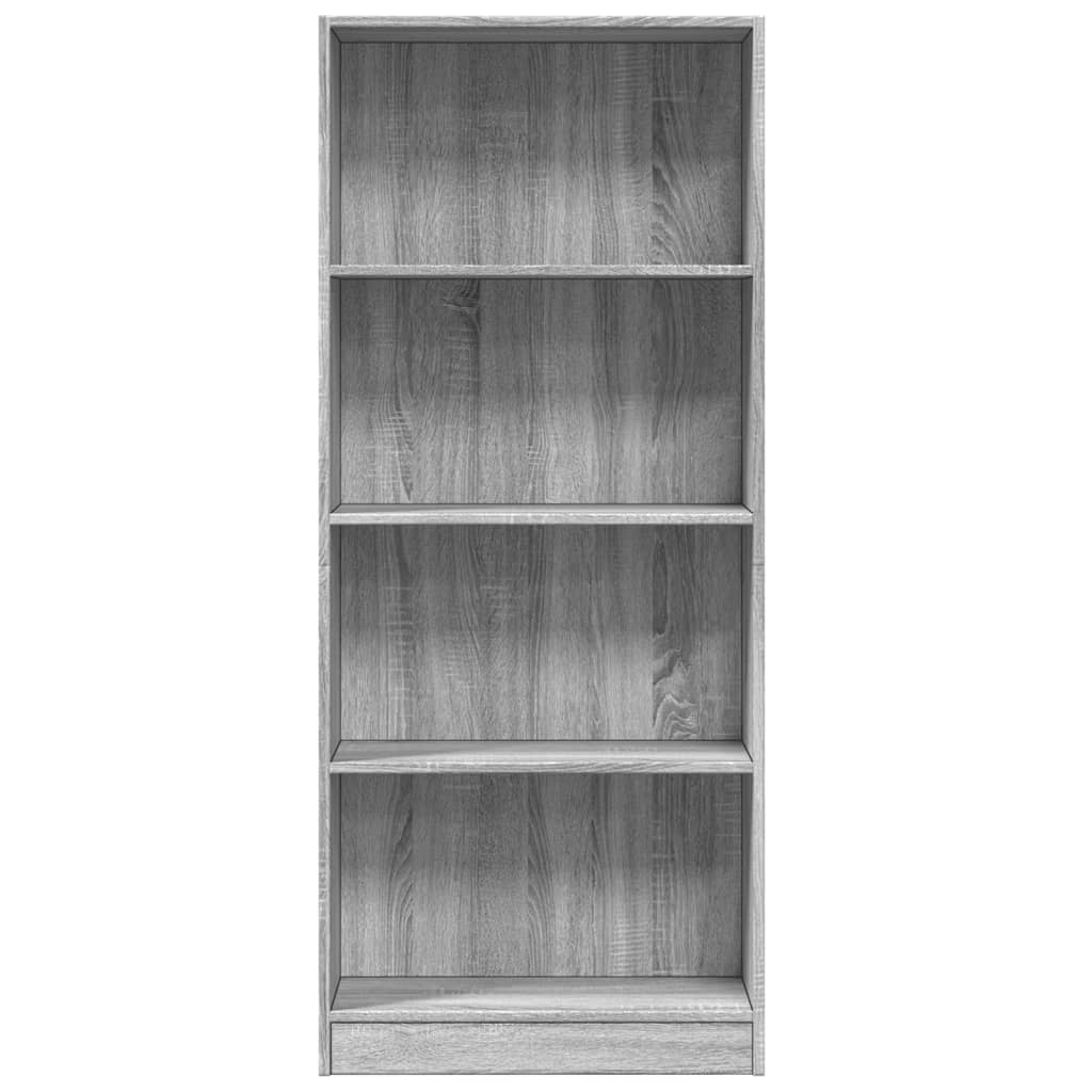 vidaXL Βιβλιοθήκη Γκρι Sonoma 60x24x143 εκ. από Επεξεργ. Ξύλο