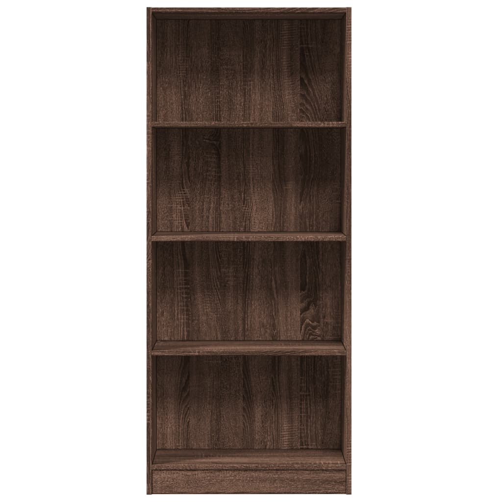 vidaXL Βιβλιοθήκη Καφέ Δρυς 60x24x143 εκ. από Επεξεργασμένο Ξύλο