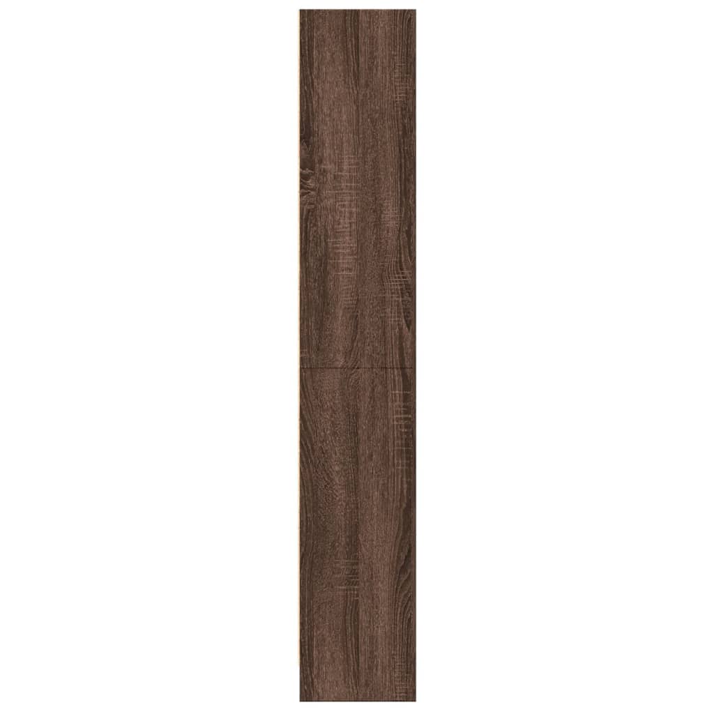 vidaXL Βιβλιοθήκη Καφέ Δρυς 60x24x143 εκ. από Επεξεργασμένο Ξύλο