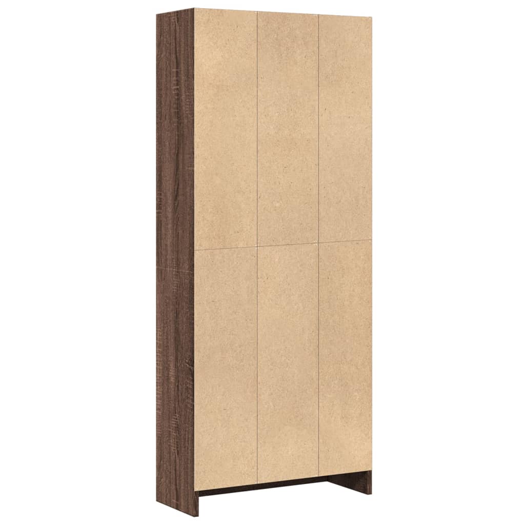 vidaXL Βιβλιοθήκη Καφέ Δρυς 60x24x143 εκ. από Επεξεργασμένο Ξύλο