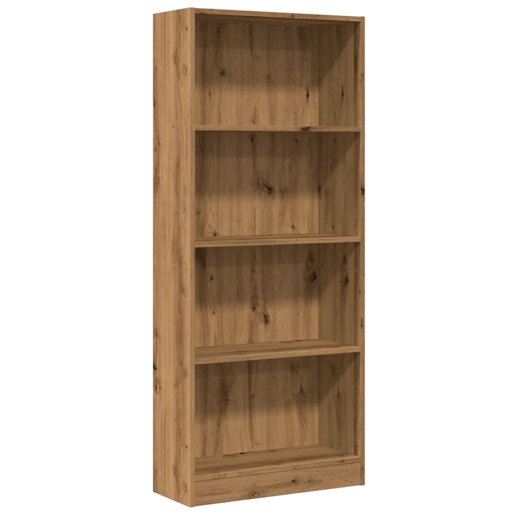 vidaXL Βιβλιοθήκη Αρτισιανή Δρυς 60x24x143 εκ. από Επεξεργασμένο Ξύλο