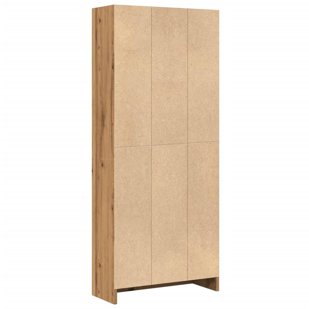 vidaXL Βιβλιοθήκη Αρτισιανή Δρυς 60x24x143 εκ. από Επεξεργασμένο Ξύλο