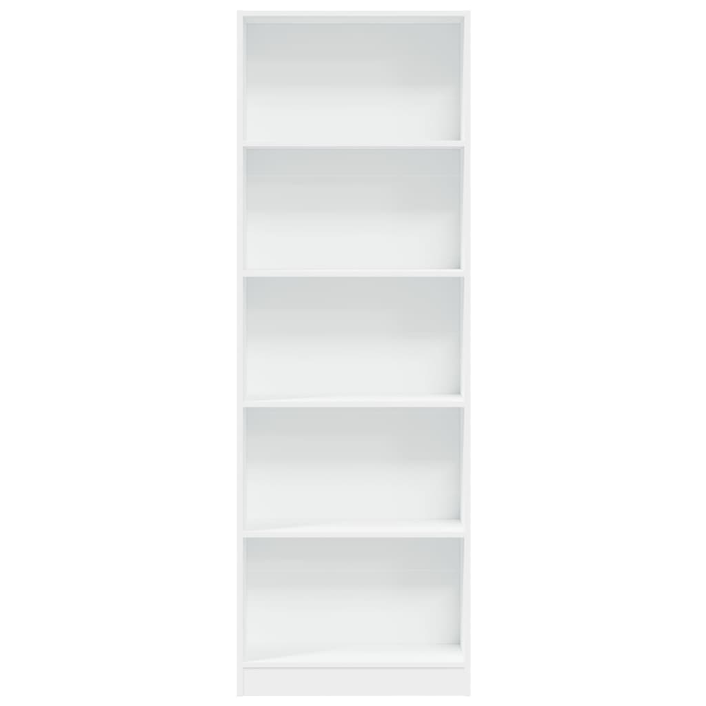 vidaXL Βιβλιοθήκη Λευκή 60x24x176 εκ. από Επεξεργασμένο Ξύλο