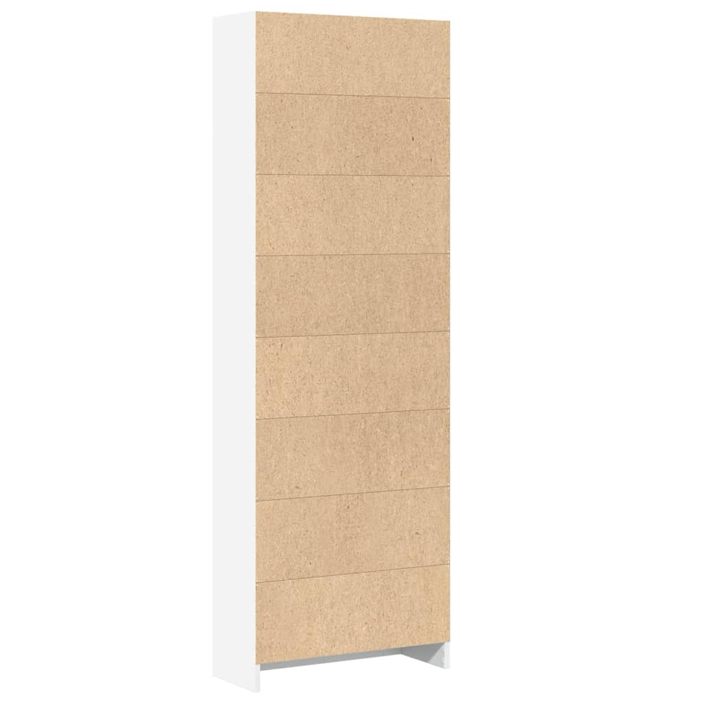 vidaXL Βιβλιοθήκη Λευκή 60x24x176 εκ. από Επεξεργασμένο Ξύλο