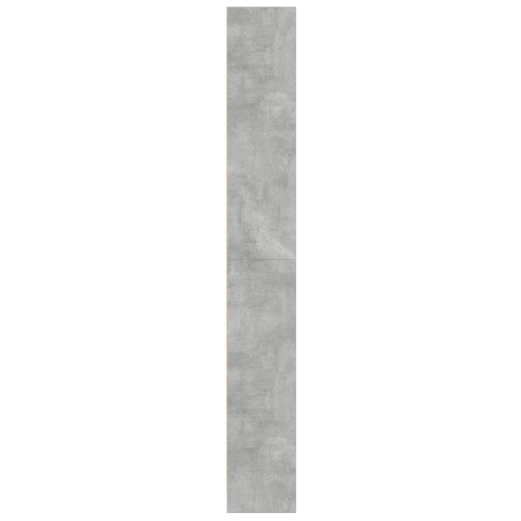 vidaXL Βιβλιοθήκη Γκρι Σκυροδέματος 60x24x176 εκ. Επεξεργ. Ξύλο