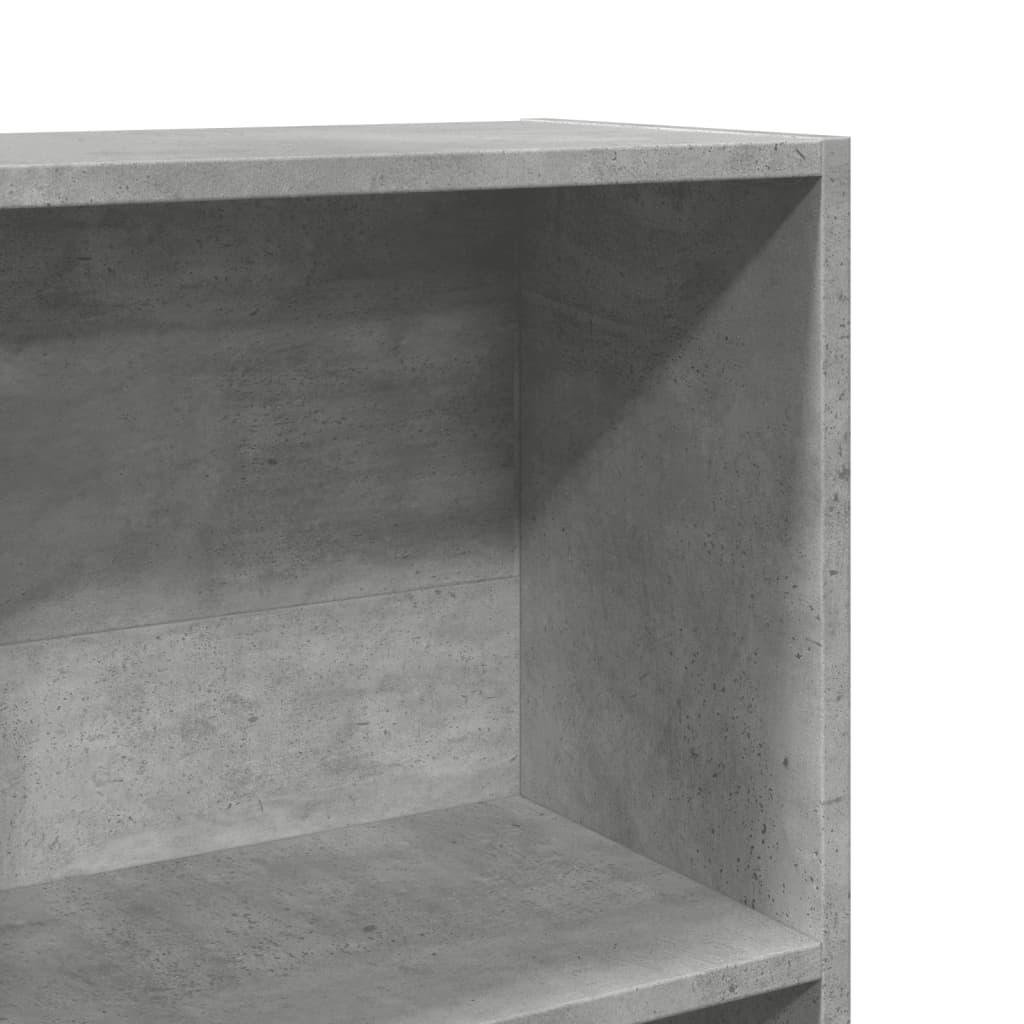vidaXL Βιβλιοθήκη Γκρι Σκυροδέματος 60x24x176 εκ. Επεξεργ. Ξύλο