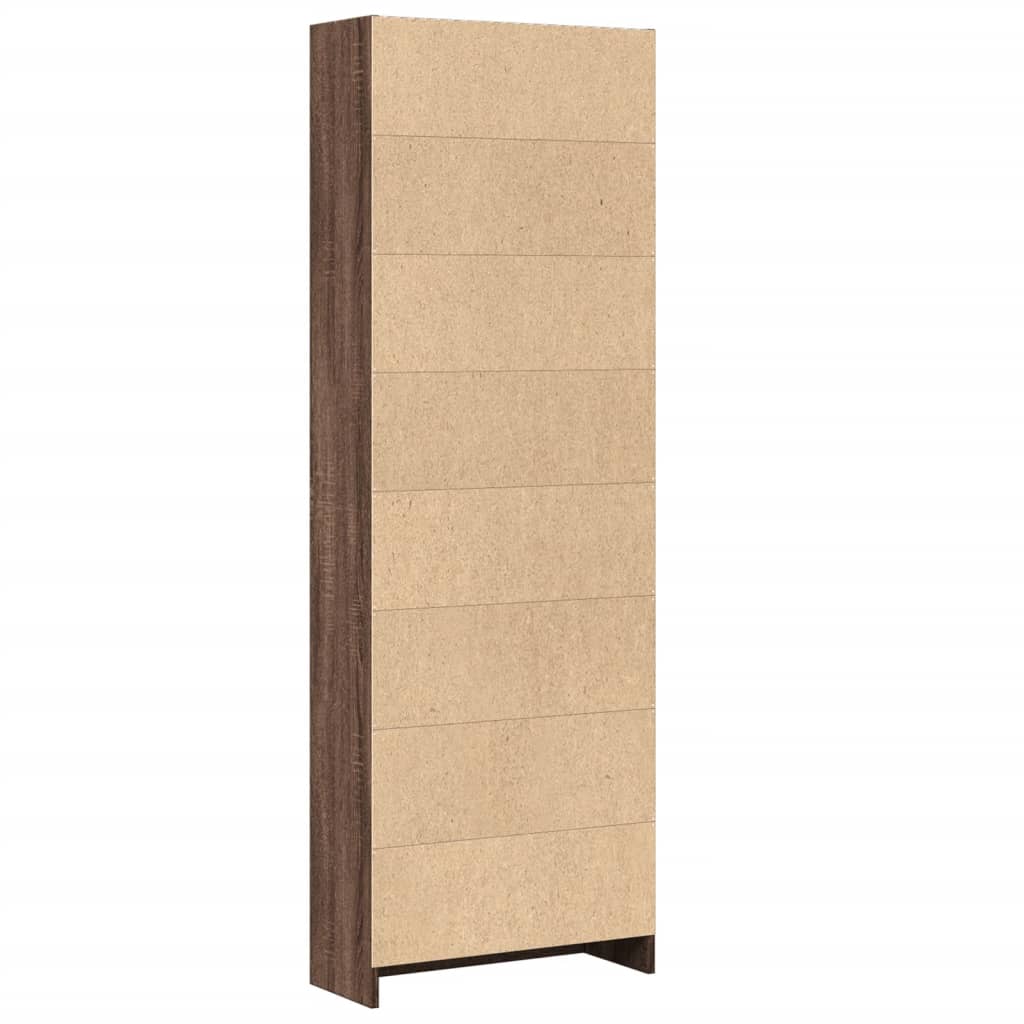 vidaXL Βιβλιοθήκη Καφέ Δρυς 60x24x176 εκ. από Επεξεργασμένο Ξύλο