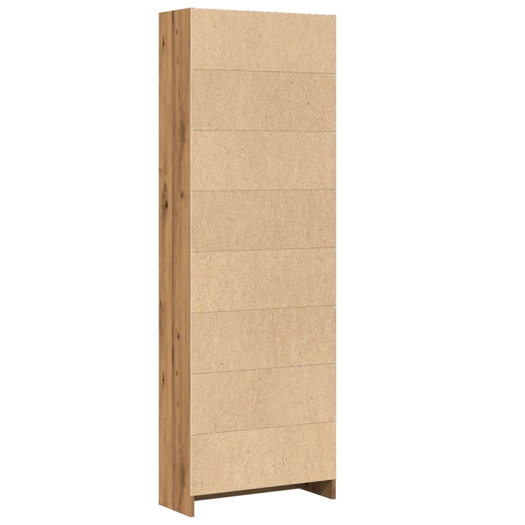 vidaXL Βιβλιοθήκη Αρτισιανή Δρυς 60x24x176 εκ. από Επεξεργασμένο Ξύλο