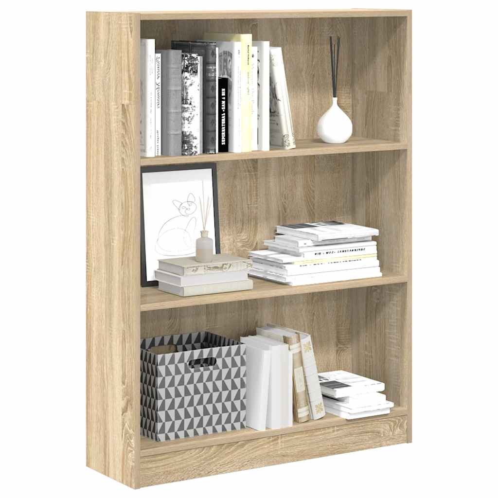 vidaXL Βιβλιοθήκη Sonoma Δρυς 80x24x109 εκ. από Επεξεργασμένο Ξύλο