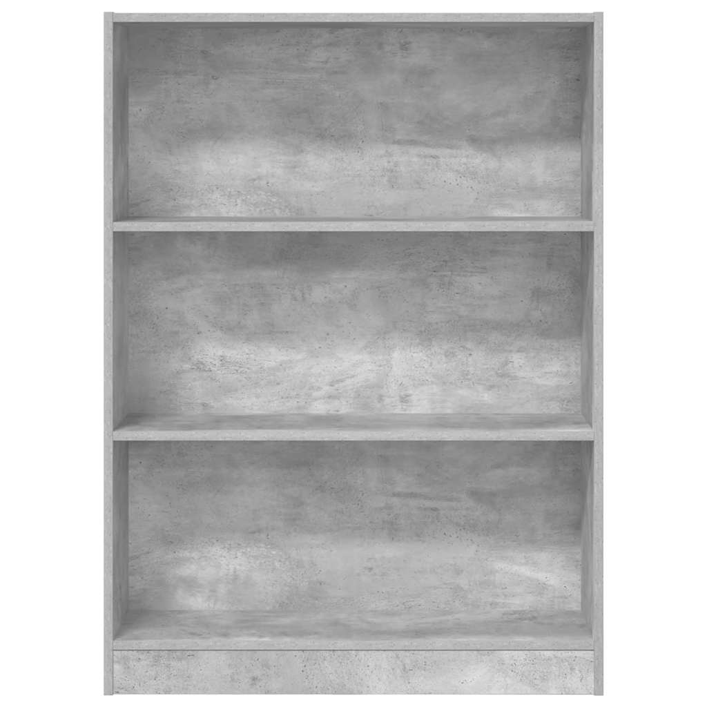 vidaXL Βιβλιοθήκη Γκρι Σκυροδέματος 80x24x109 εκ. Επεξεργ. Ξύλο
