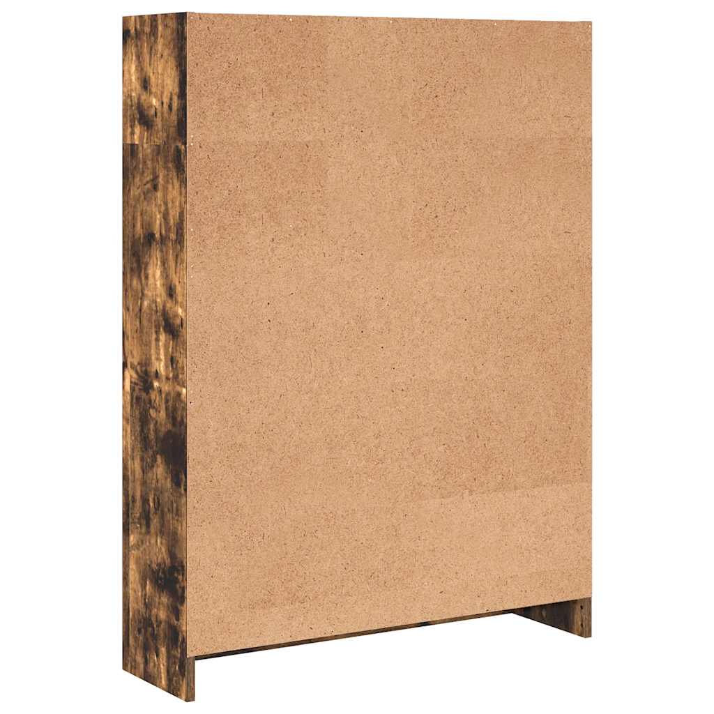 vidaXL Βιβλιοθήκη Καπνιστή Δρυς 80x24x109 εκ. από Επεξεργασμένο Ξύλο