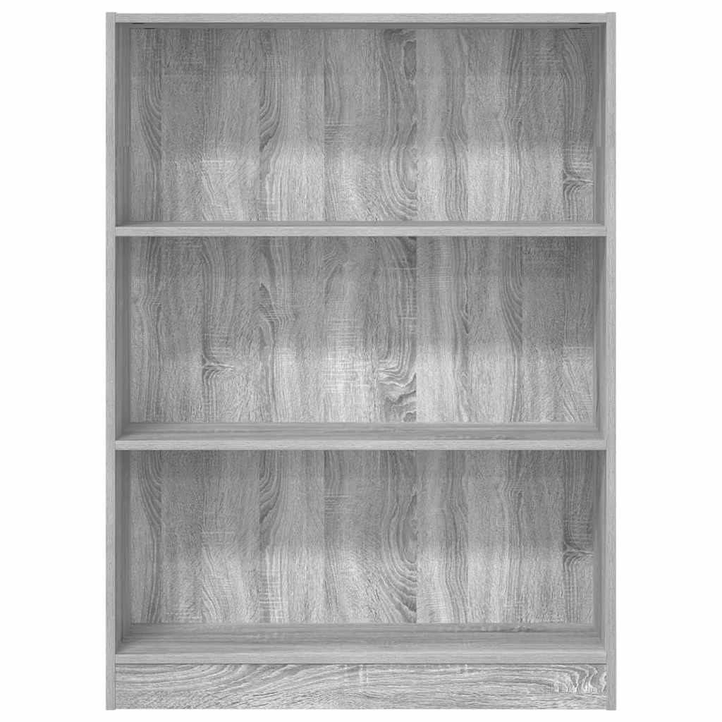 vidaXL Βιβλιοθήκη Γκρι Sonoma 80x24x109 εκ. από Επεξεργ. Ξύλο