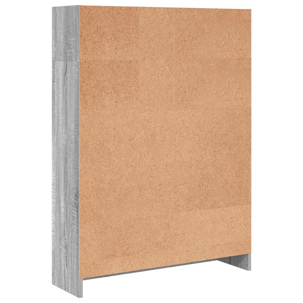 vidaXL Βιβλιοθήκη Γκρι Sonoma 80x24x109 εκ. από Επεξεργ. Ξύλο