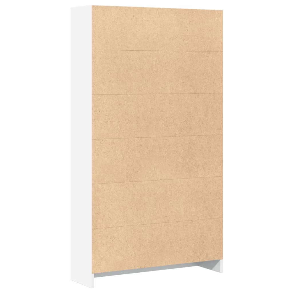 vidaXL Βιβλιοθήκη Λευκή 80x24x143 εκ. από Επεξεργασμένο Ξύλο