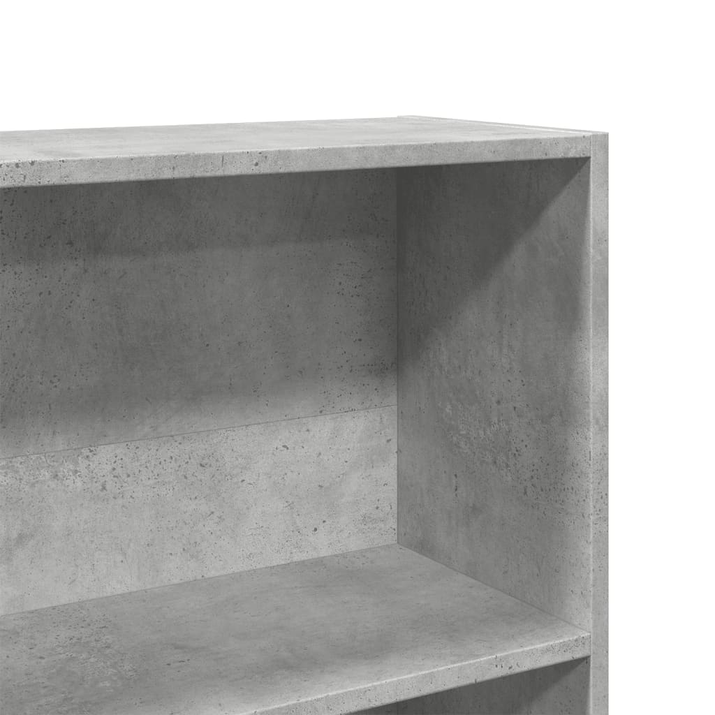 vidaXL Βιβλιοθήκη Γκρι Σκυροδέματος 80x24x143 εκ. Επεξεργ. Ξύλο