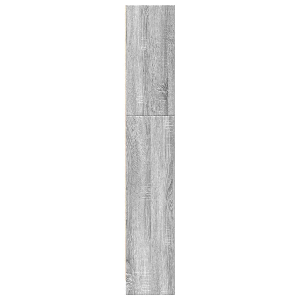 vidaXL Βιβλιοθήκη Γκρι Sonoma 80x24x143 εκ. από Επεξεργασμένο Ξύλο