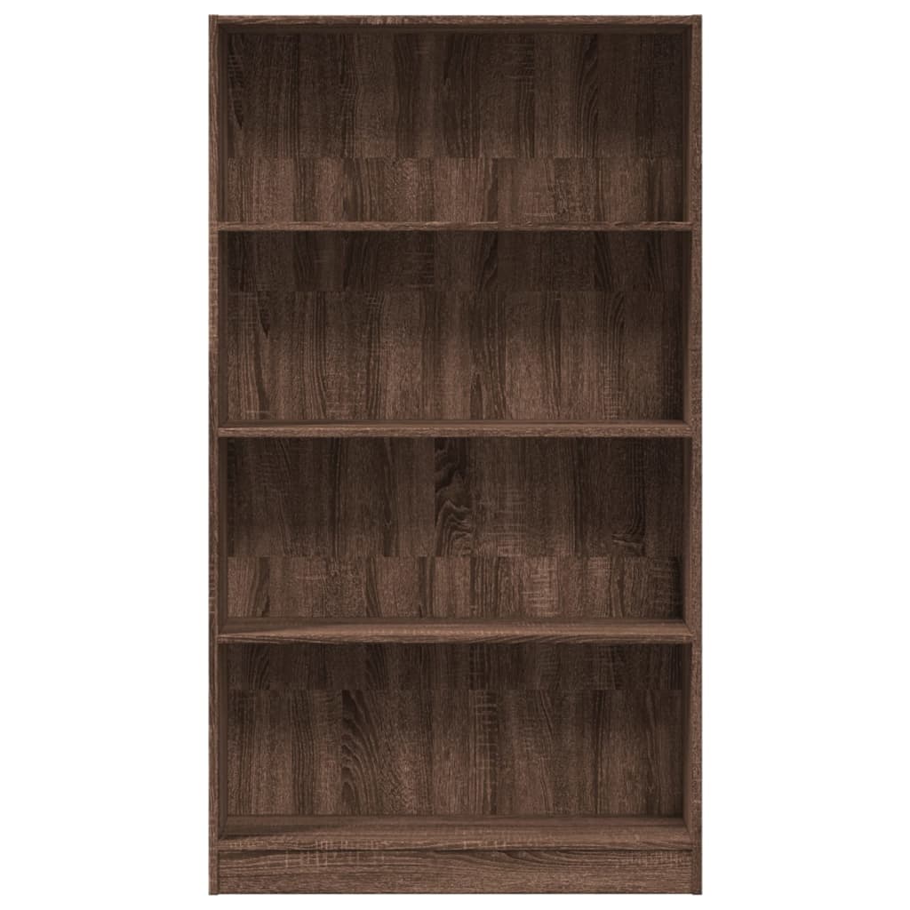 vidaXL Βιβλιοθήκη Καφέ Δρυς 80x24x143 εκ. από Επεξεργασμένο Ξύλο