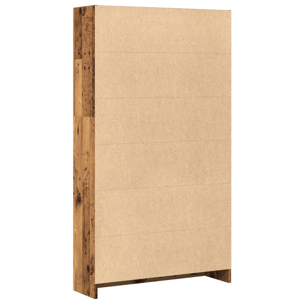 vidaXL Βιβλιοθήκη Όψη Παλαιού Ξύλου 80x24x143 εκ. Επεξεργασμένο Ξύλο