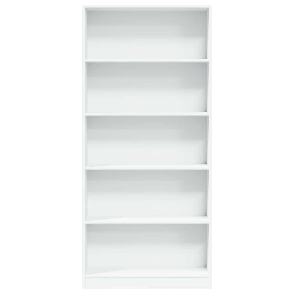 vidaXL Βιβλιοθήκη Λευκή 80x24x176 εκ. από Επεξεργασμένο Ξύλο
