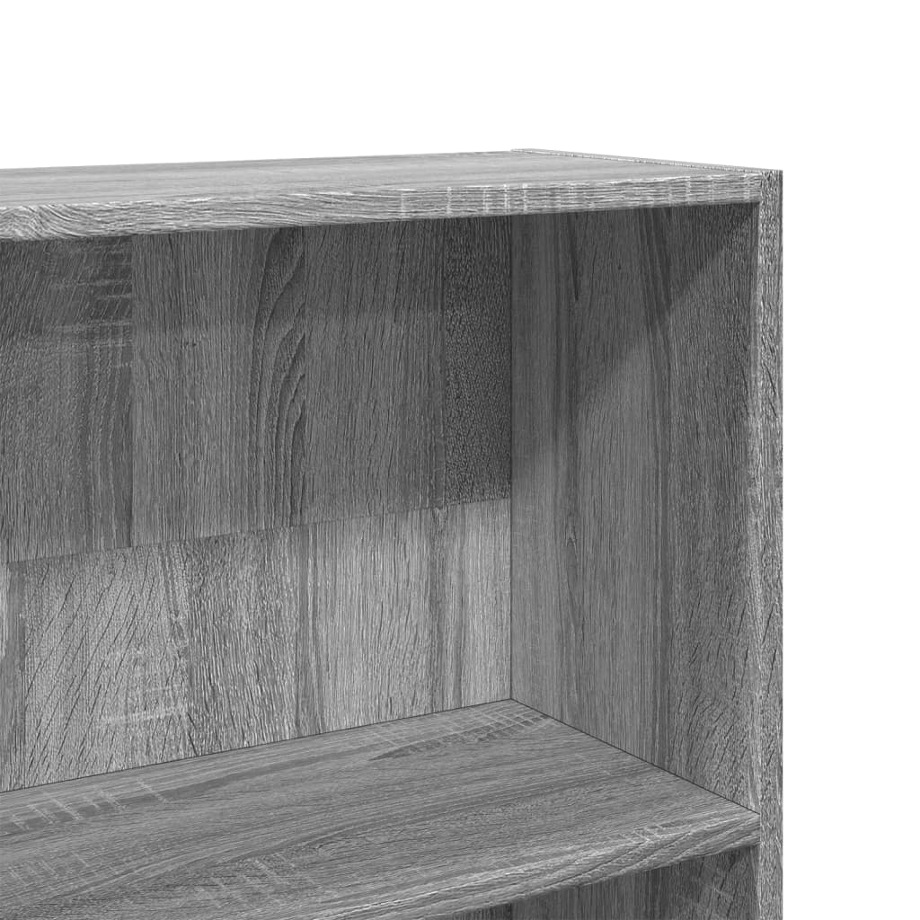 vidaXL Βιβλιοθήκη Γκρι Sonoma 80x24x176 εκ. από Επεξεργ. Ξύλο
