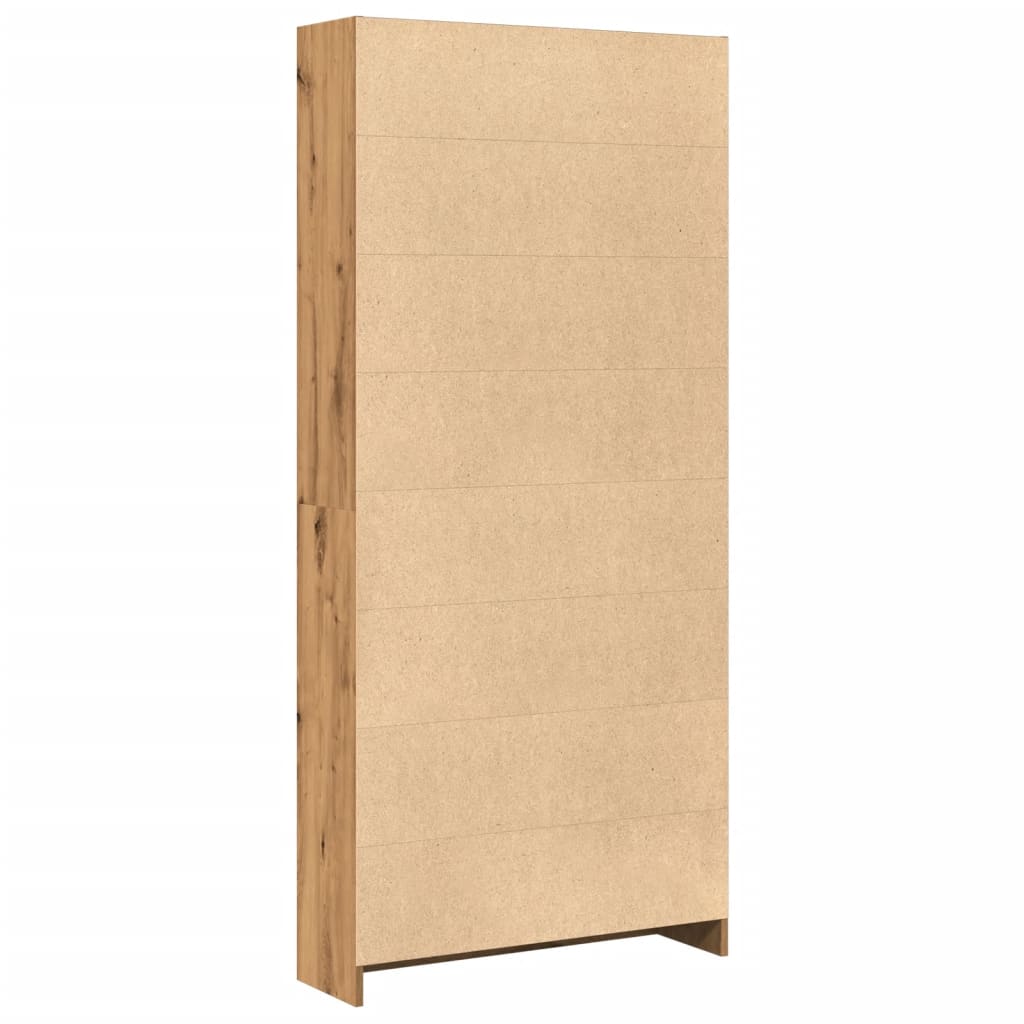 vidaXL Βιβλιοθήκη Αρτισιανή Δρυς 80x24x176 εκ. από Επεξεργασμένο Ξύλο