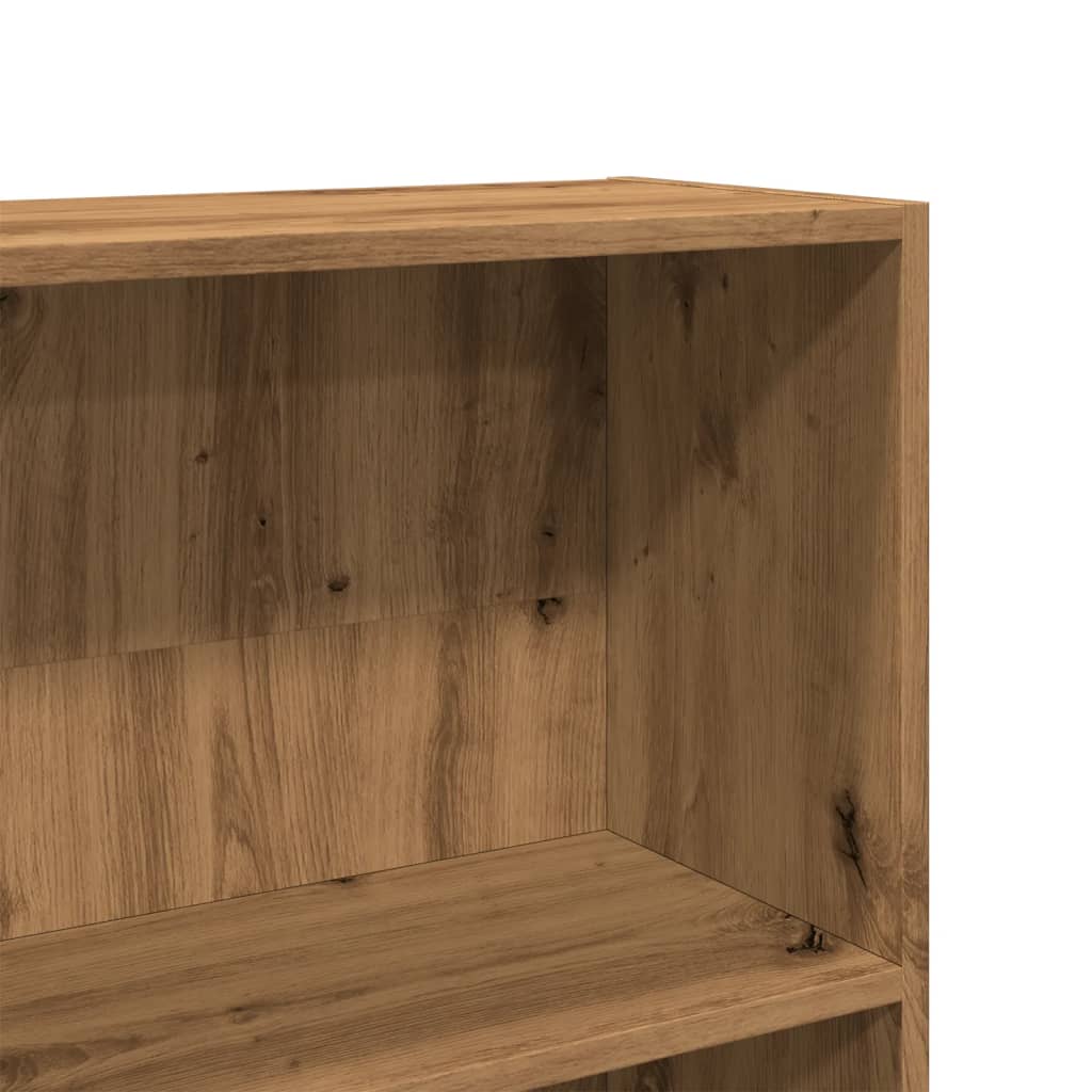 vidaXL Βιβλιοθήκη Αρτισιανή Δρυς 80x24x176 εκ. από Επεξεργασμένο Ξύλο