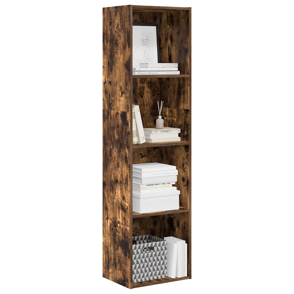 vidaXL Βιβλιοθήκη Καπνιστή Δρυς 40x30x152 εκ. από Επεξεργασμένο Ξύλο