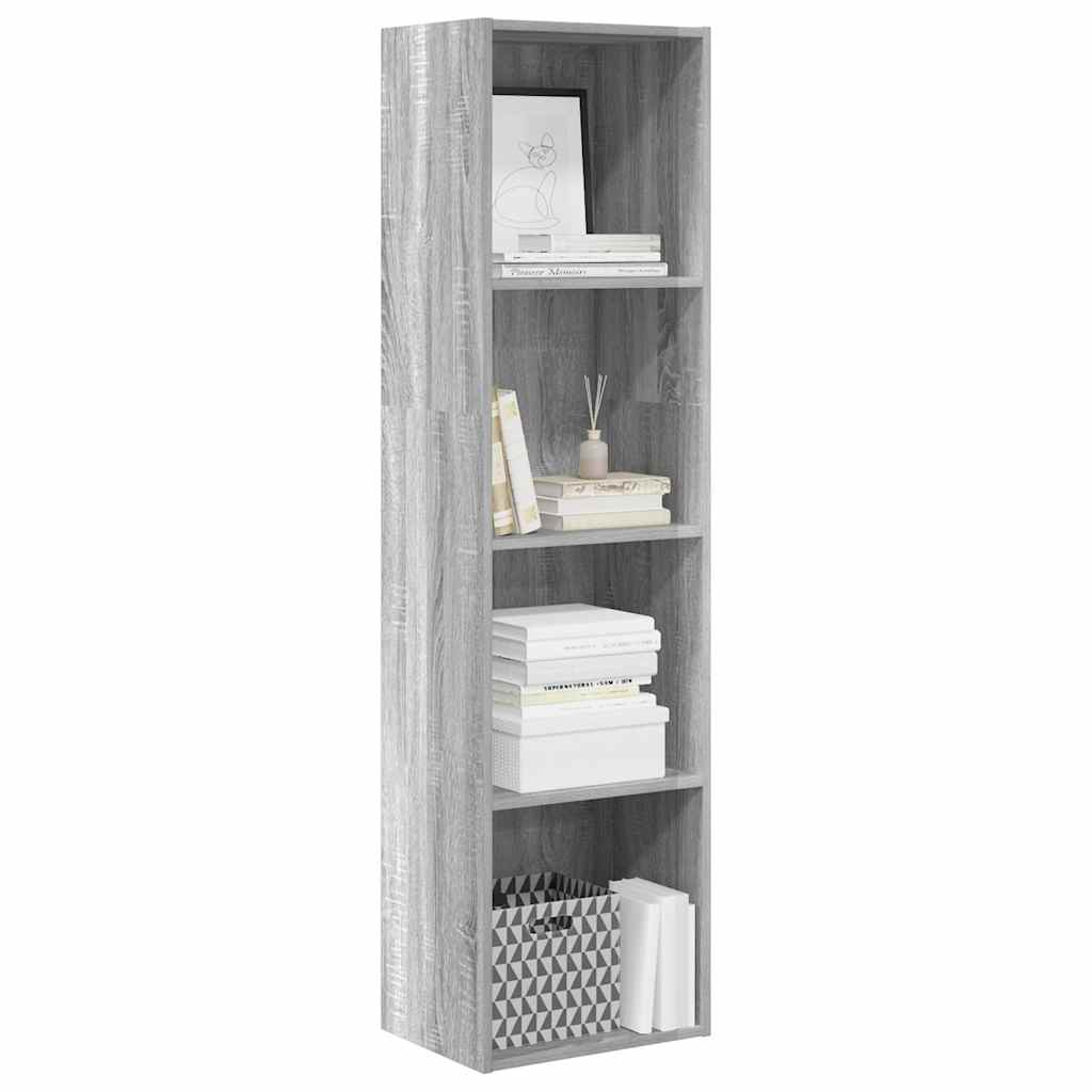 vidaXL Βιβλιοθήκη Γκρι Sonoma 40x30x152 εκ. από Επεξεργ. Ξύλο