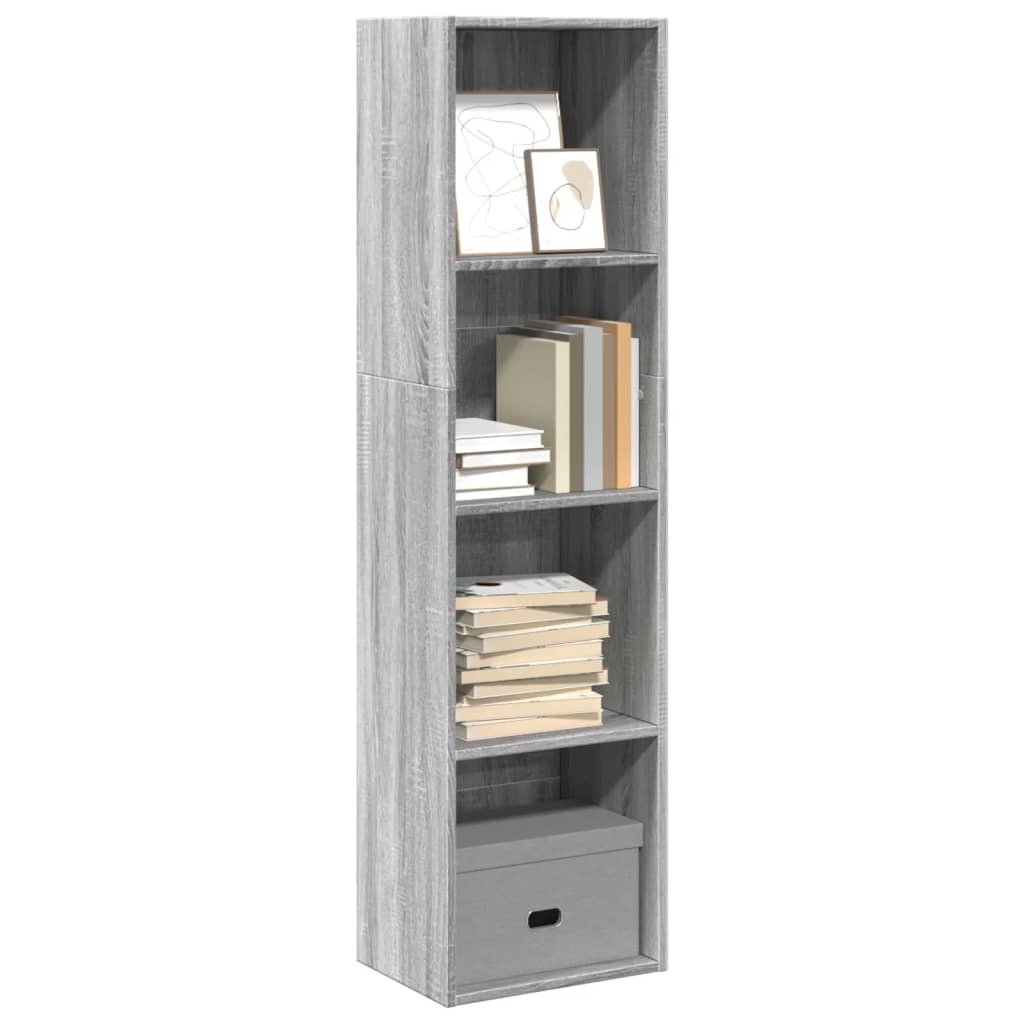 vidaXL Βιβλιοθήκη Γκρι Sonoma 40x30x152 εκ. από Επεξεργ. Ξύλο