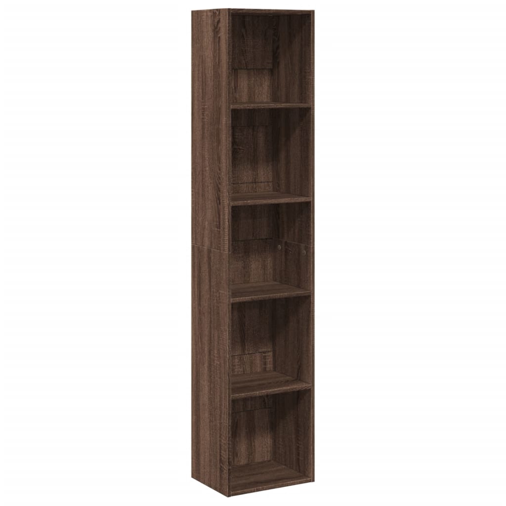 vidaXL Βιβλιοθήκη Καφέ Δρυς 40x30x189 εκ. από Επεξεργασμένο Ξύλο