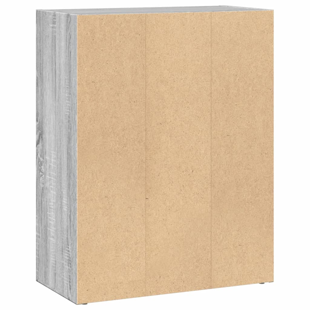 vidaXL Βιβλιοθήκη Γκρι Sonoma 60x30x77 εκ. από Επεξεργ. Ξύλο