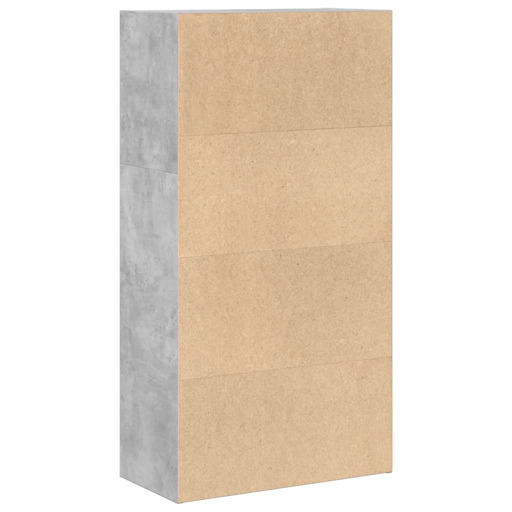 vidaXL Βιβλιοθήκη Γκρι Σκυροδέματος 60x30x114 εκ. Επεξεργ. Ξύλο