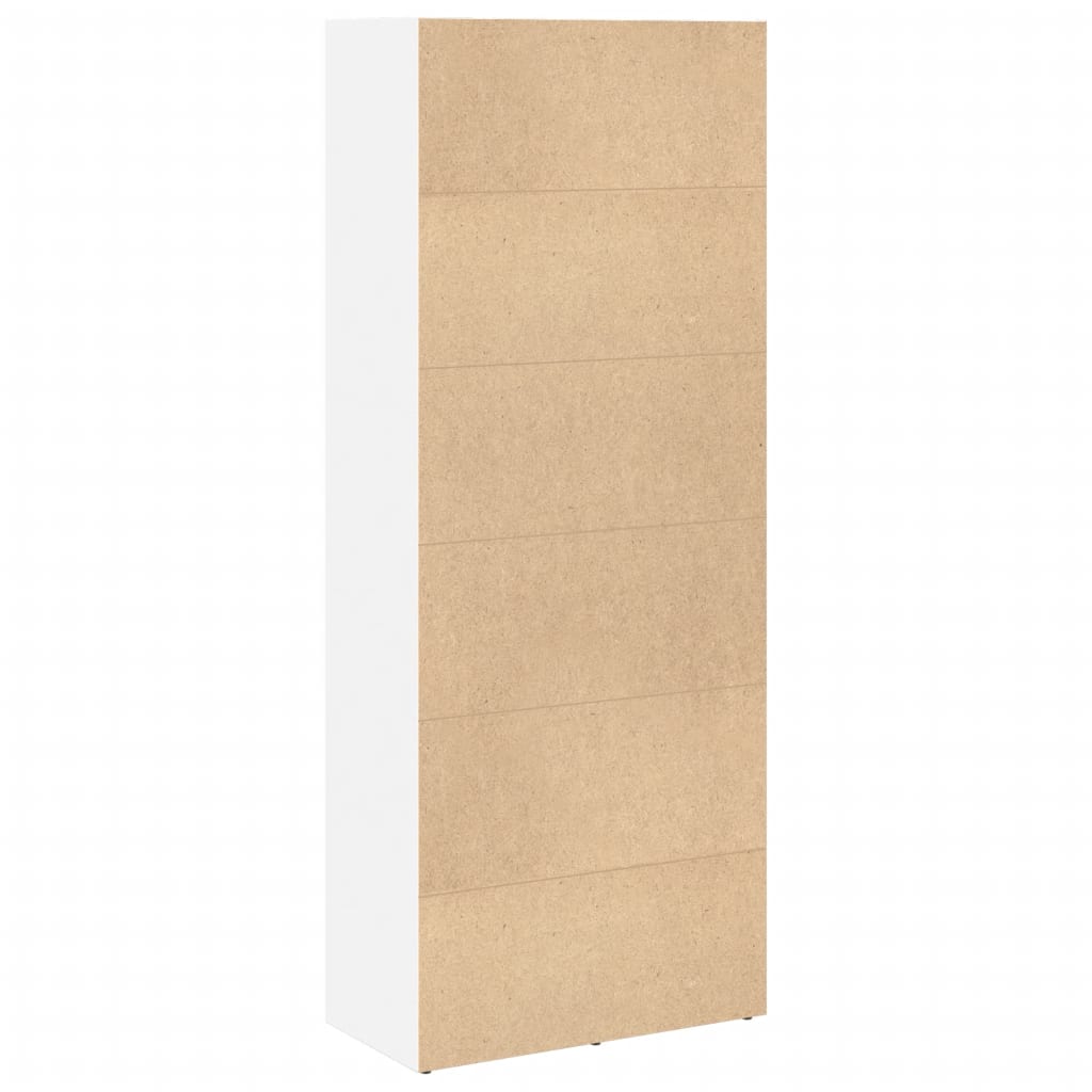 vidaXL Βιβλιοθήκη Λευκή 60x30x152 εκ. από Επεξεργασμένο Ξύλο