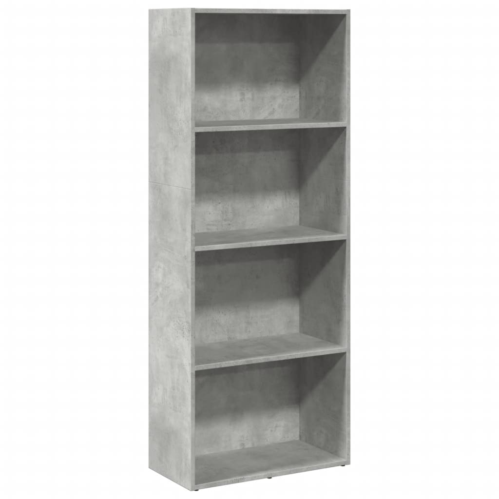 vidaXL Βιβλιοθήκη Γκρι Σκυροδέματος 60x30x152 εκ. Επεξεργ. Ξύλο