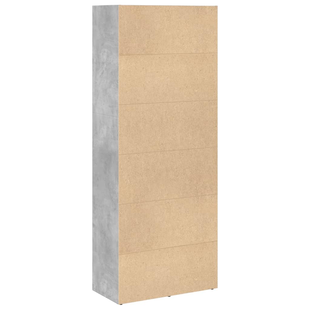 vidaXL Βιβλιοθήκη Γκρι Σκυροδέματος 60x30x152 εκ. Επεξεργ. Ξύλο