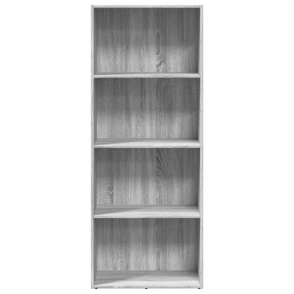 vidaXL Βιβλιοθήκη Γκρι Sonoma 60x30x152 εκ. από Επεξεργασμένο Ξύλο