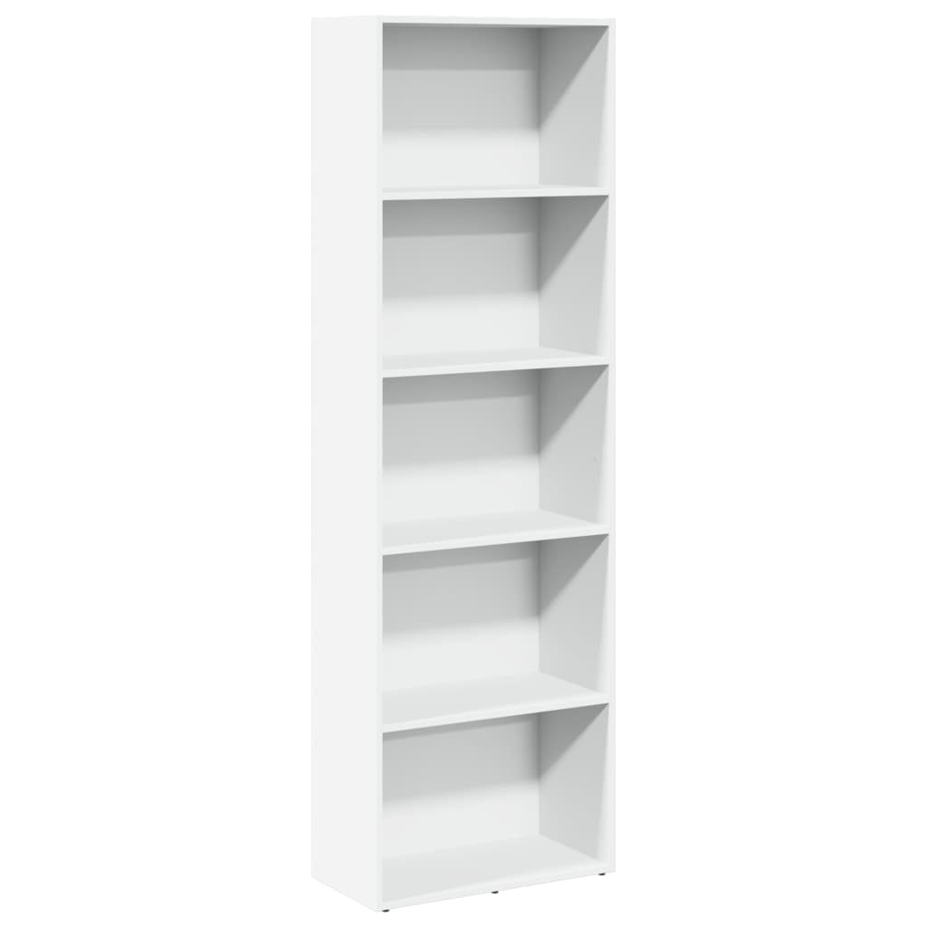 vidaXL Βιβλιοθήκη Λευκή 60x30x189 εκ. από Επεξεργασμένο Ξύλο