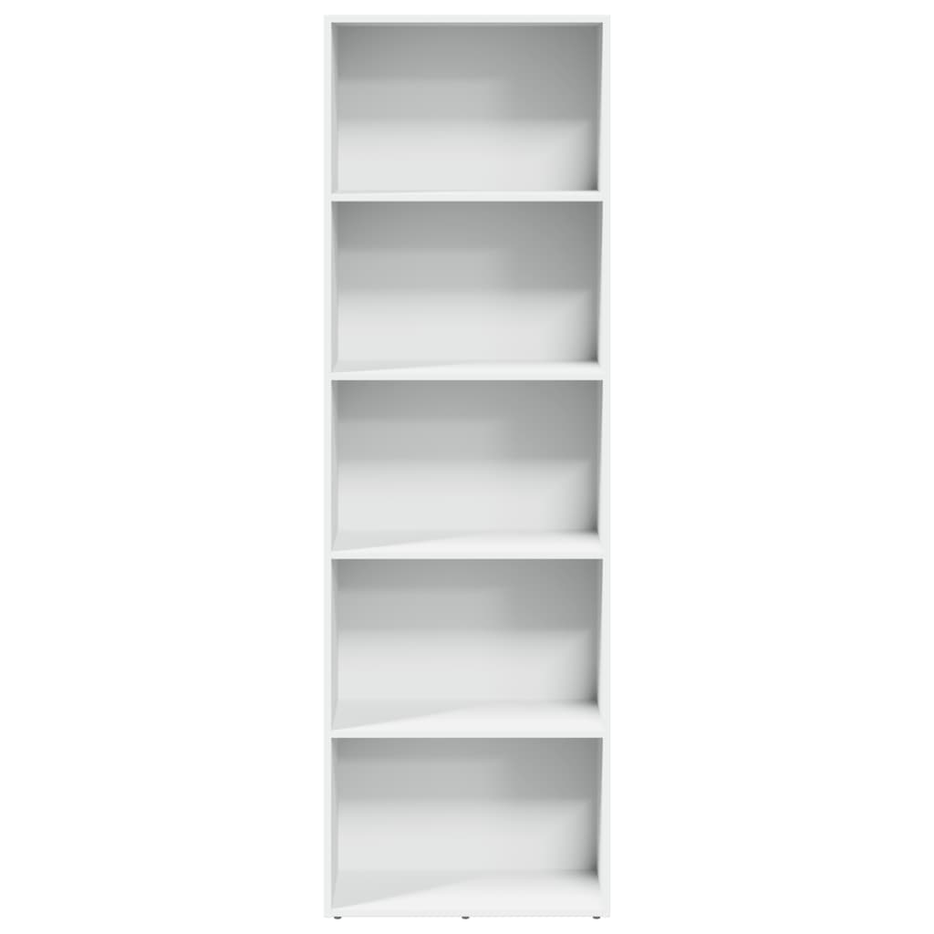 vidaXL Βιβλιοθήκη Λευκή 60x30x189 εκ. από Επεξεργασμένο Ξύλο