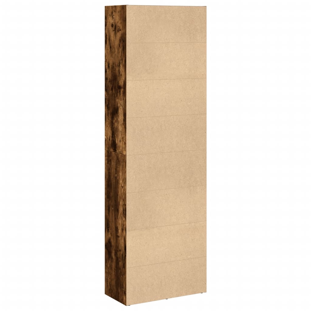 vidaXL Βιβλιοθήκη Καπνιστή Δρυς 60x30x189 εκ. από Επεξεργασμένο Ξύλο