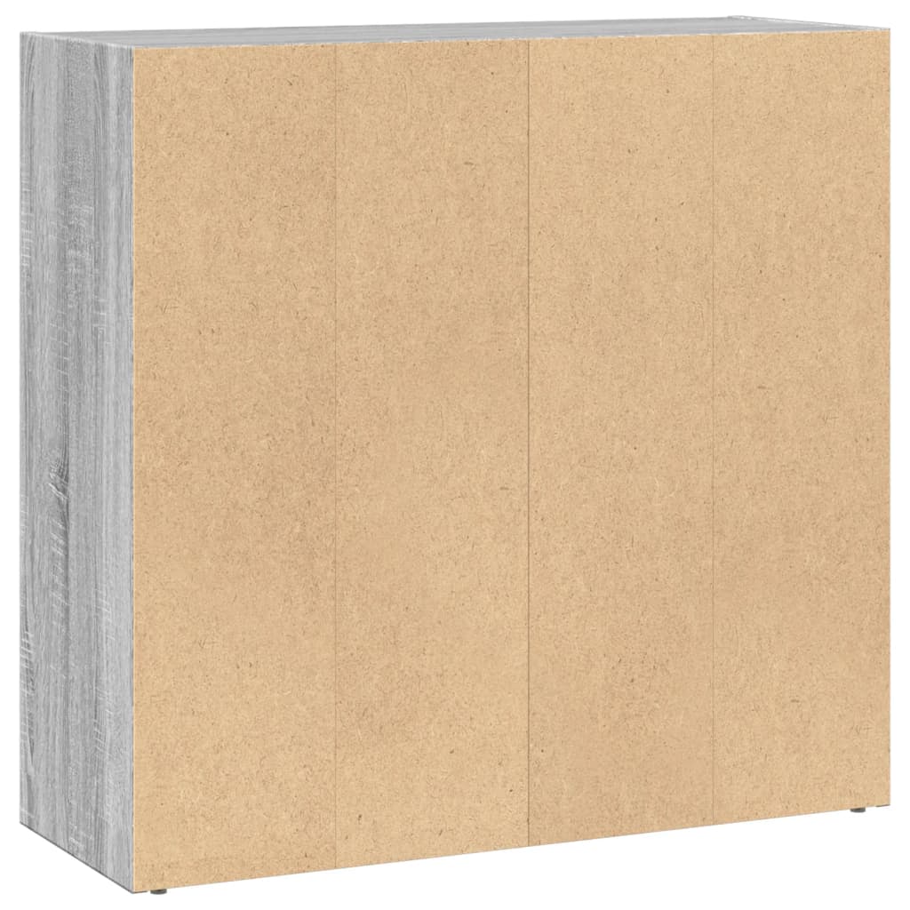 vidaXL Βιβλιοθήκη Γκρι Sonoma 80x30x77 εκ. από Επεξεργ. Ξύλο