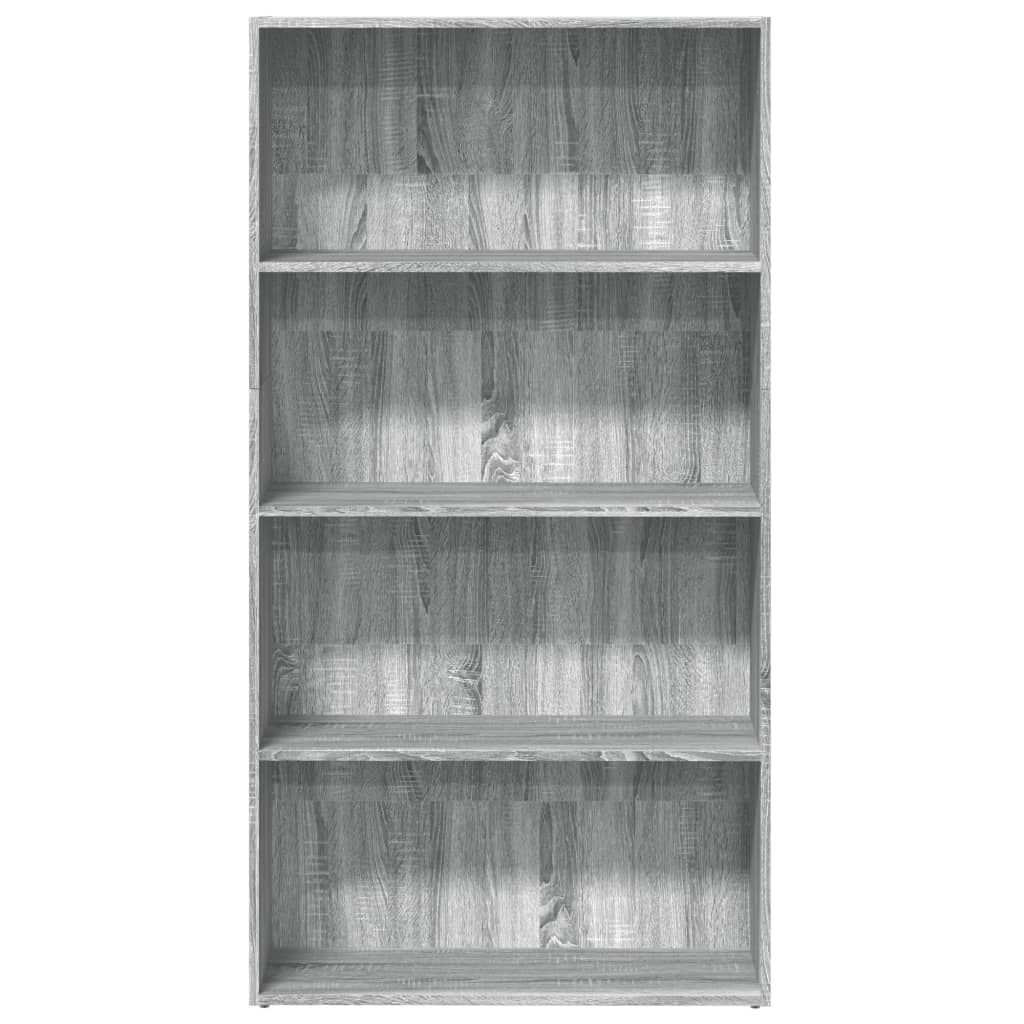 vidaXL Βιβλιοθήκη Γκρι Sonoma 80x30x152 εκ. από Επεξεργασμένο Ξύλο