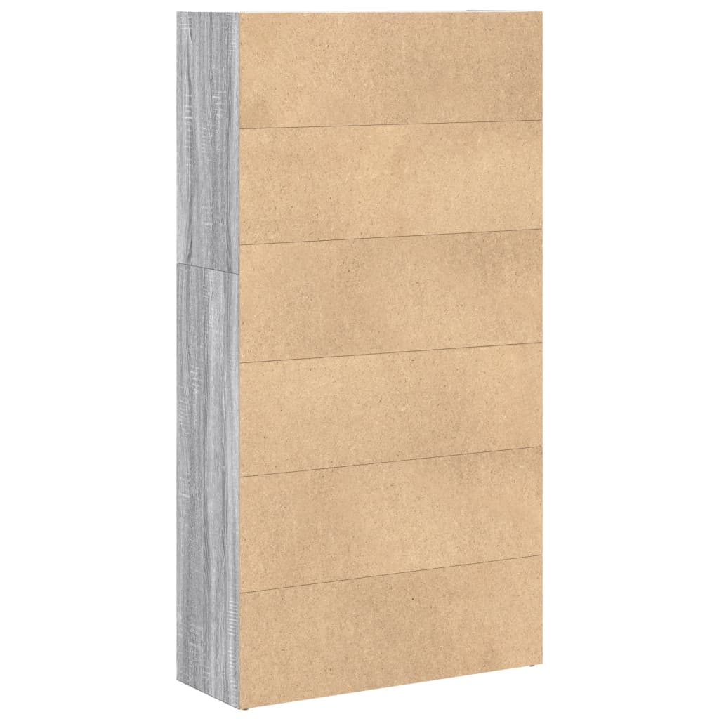 vidaXL Βιβλιοθήκη Γκρι Sonoma 80x30x152 εκ. από Επεξεργασμένο Ξύλο