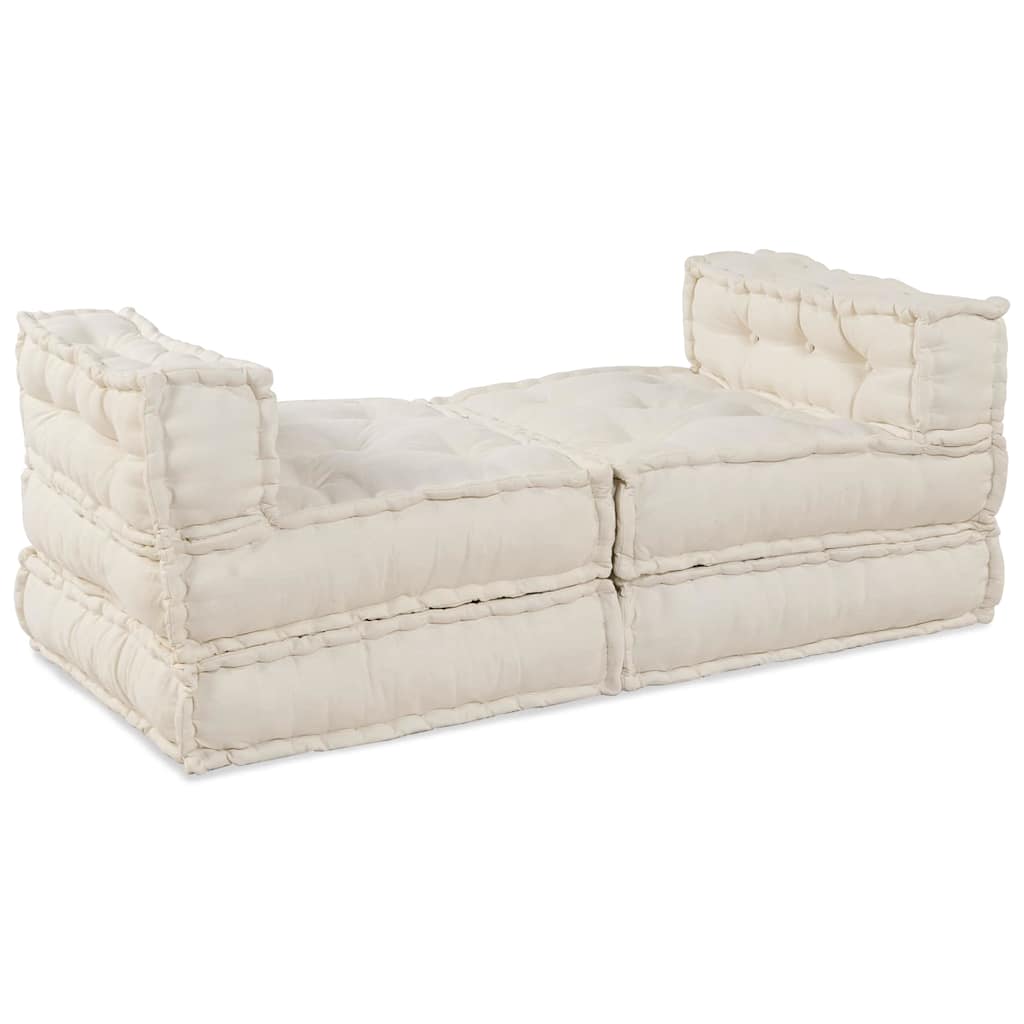 vidaXL Αρθρωτός Καναπές 4 pcs Κρεμ 70 x 70 x 56 εκ ύφασμα