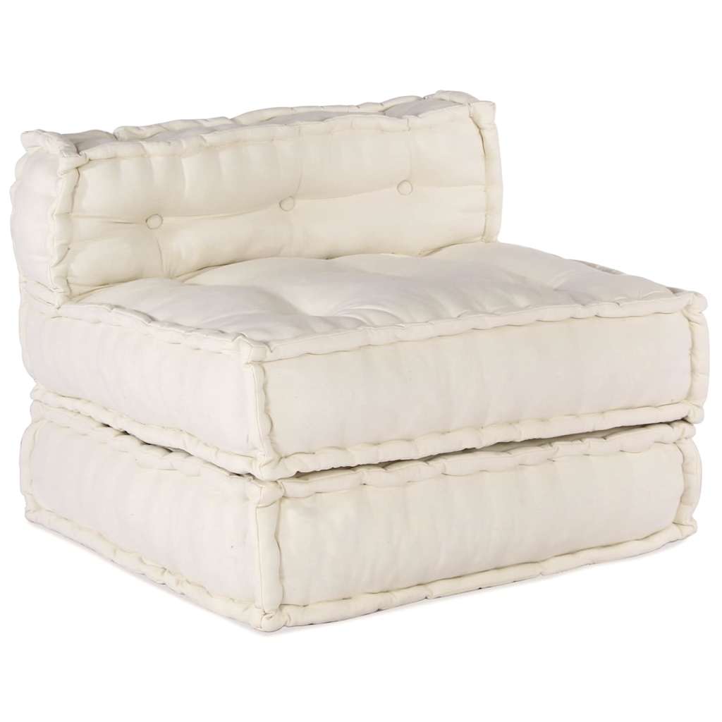 vidaXL Αρθρωτός Καναπές 4 pcs Κρεμ 70 x 70 x 56 εκ ύφασμα