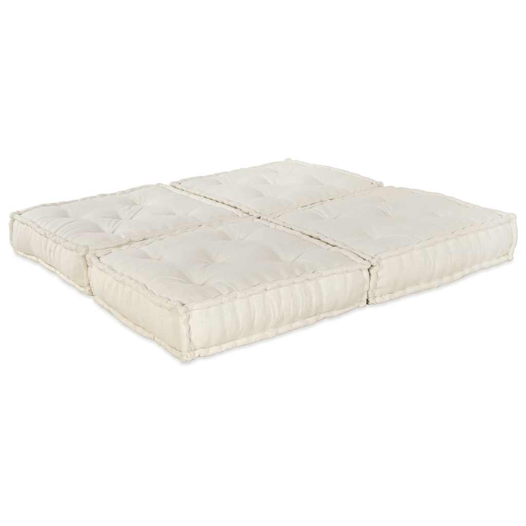 vidaXL Αρθρωτός Καναπές 2 pcs Κρεμ 70 x 70 x 36 εκ ύφασμα
